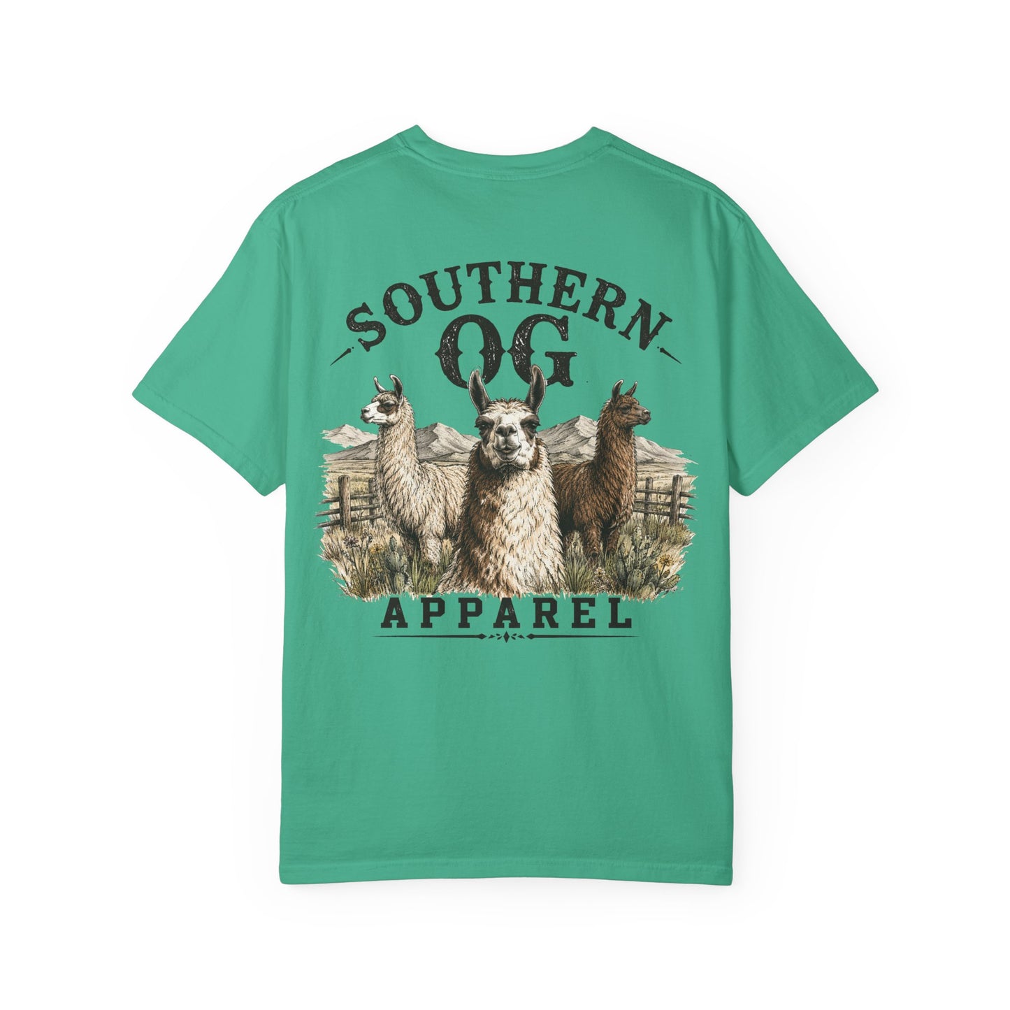 Llama Graphic T-Shirt — Southern OG Apparel Chest & Back Print