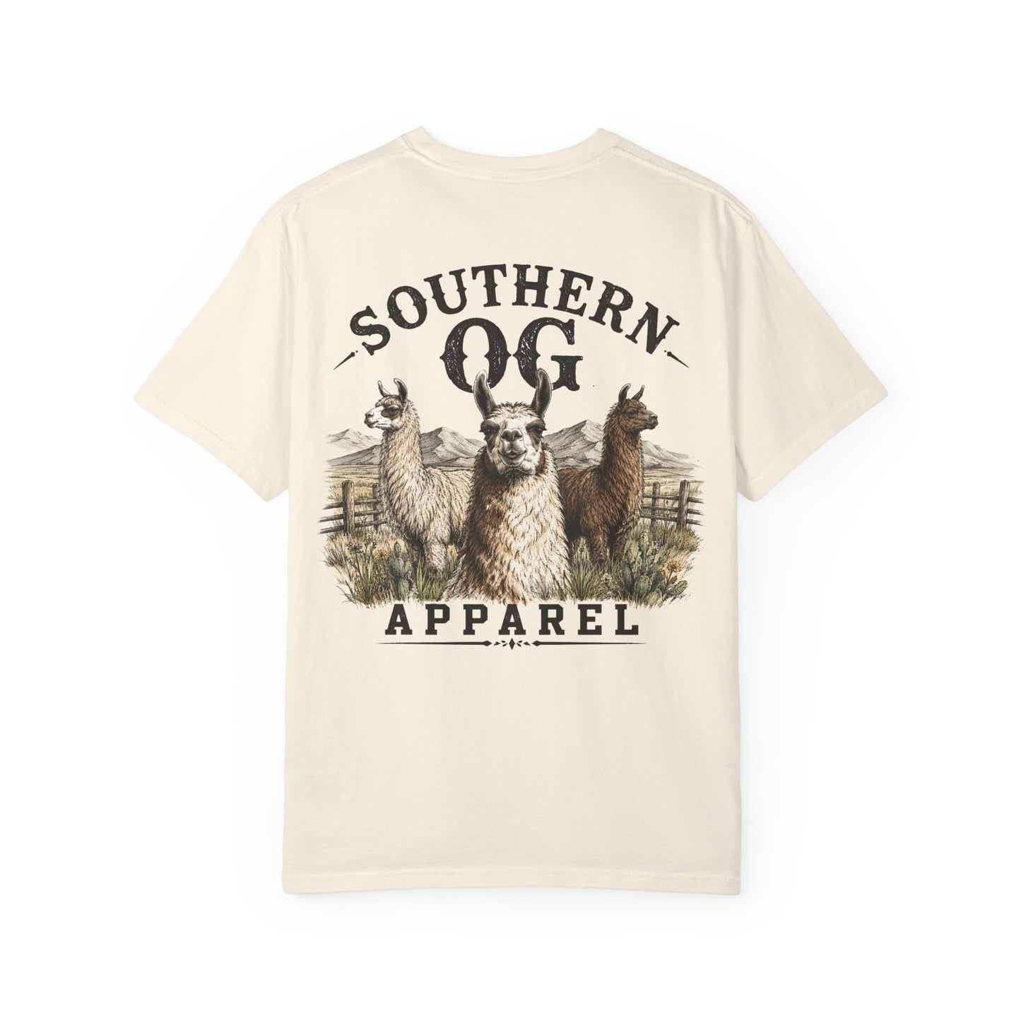 Llama Graphic T-Shirt — Southern OG Apparel Chest & Back Print