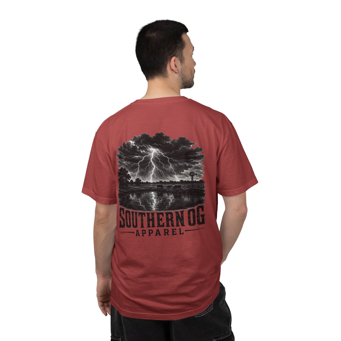 Southern OG Lightning T-Shirt — Storm Scene Graphic Tee
