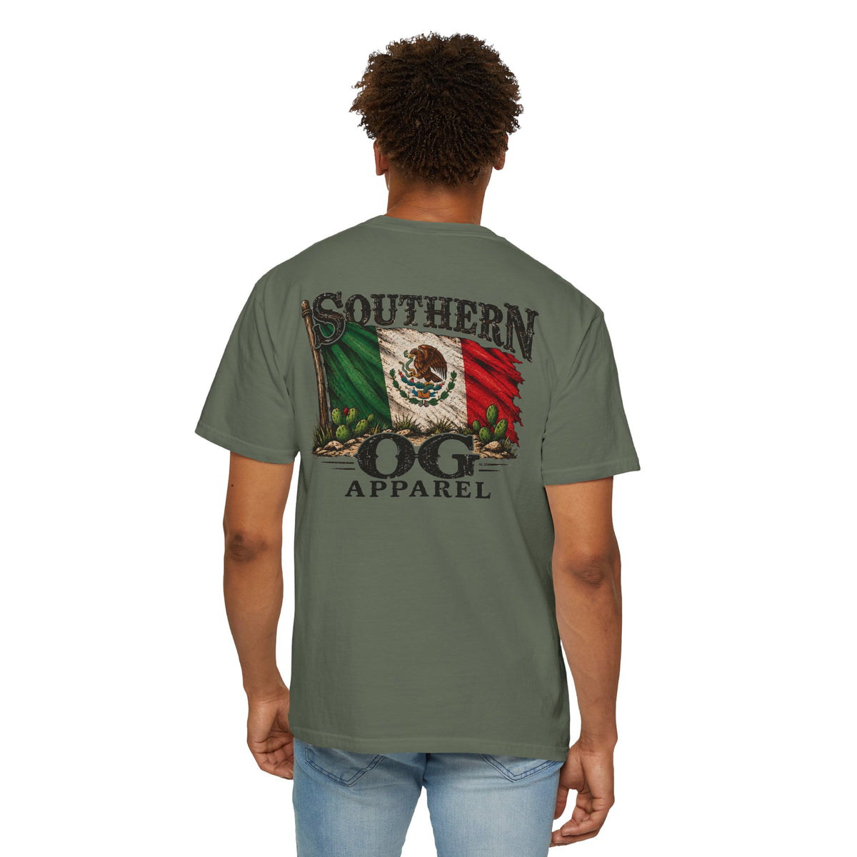 Southern OG Apparel T‑Shirt — Mexican Flag Graphic Tee