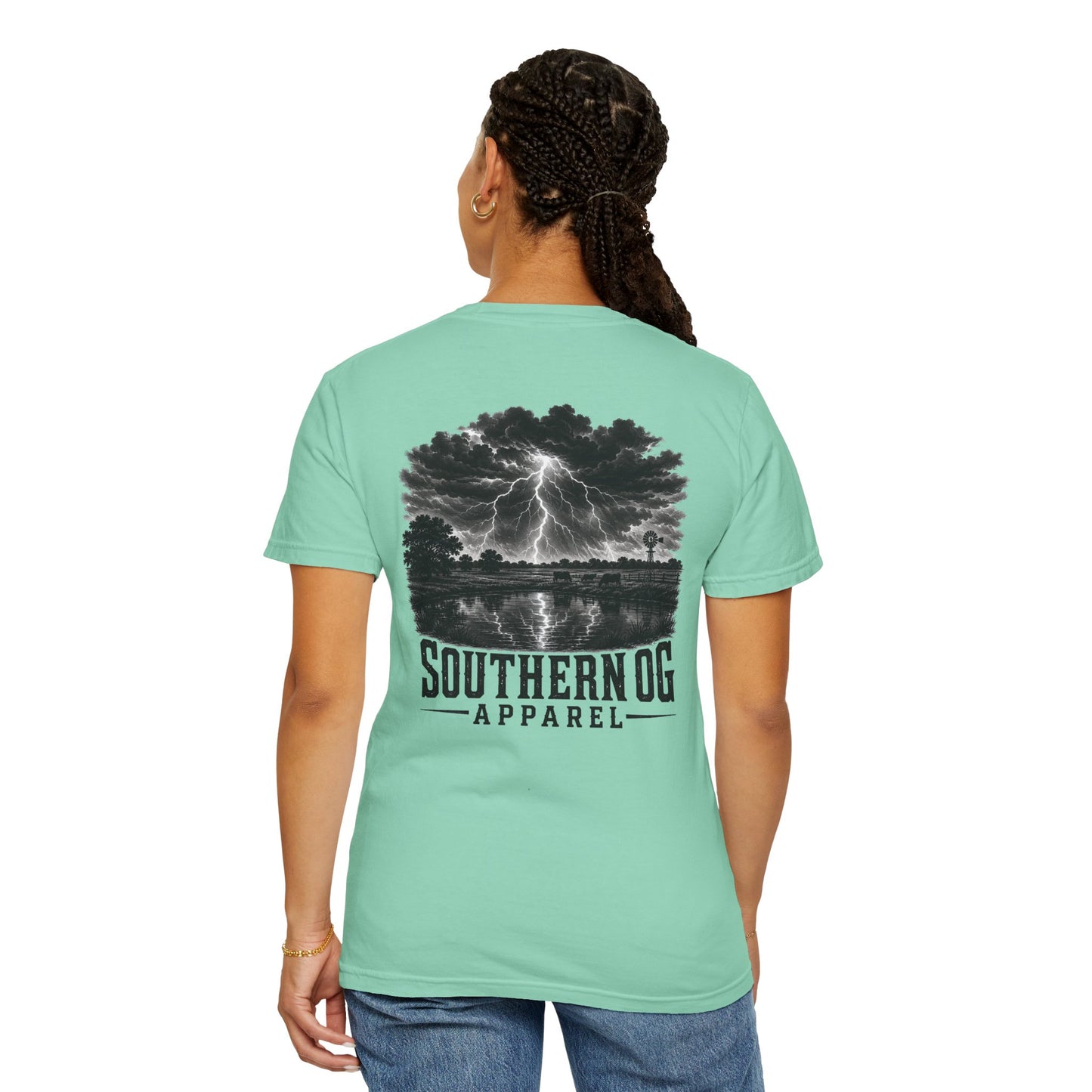 Southern OG Lightning T-Shirt — Storm Scene Graphic Tee