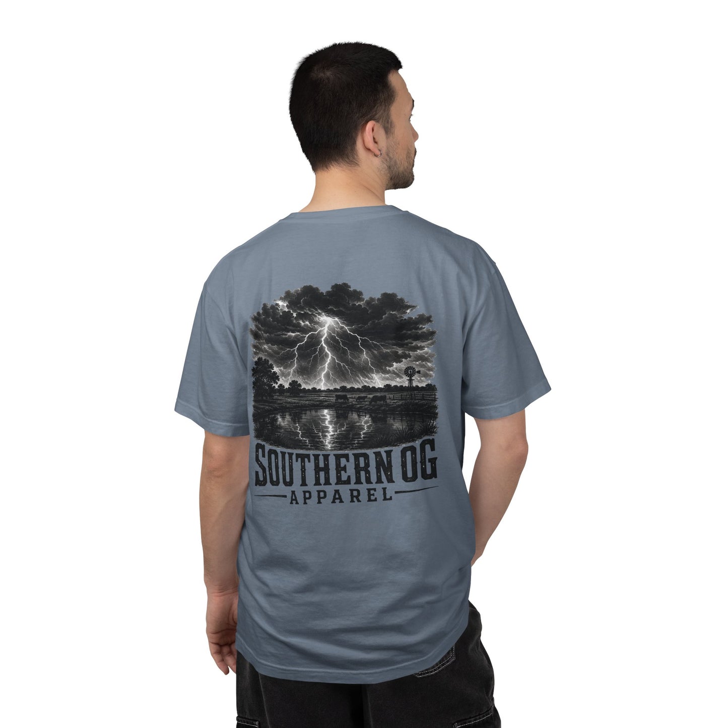 Southern OG Lightning T-Shirt — Storm Scene Graphic Tee