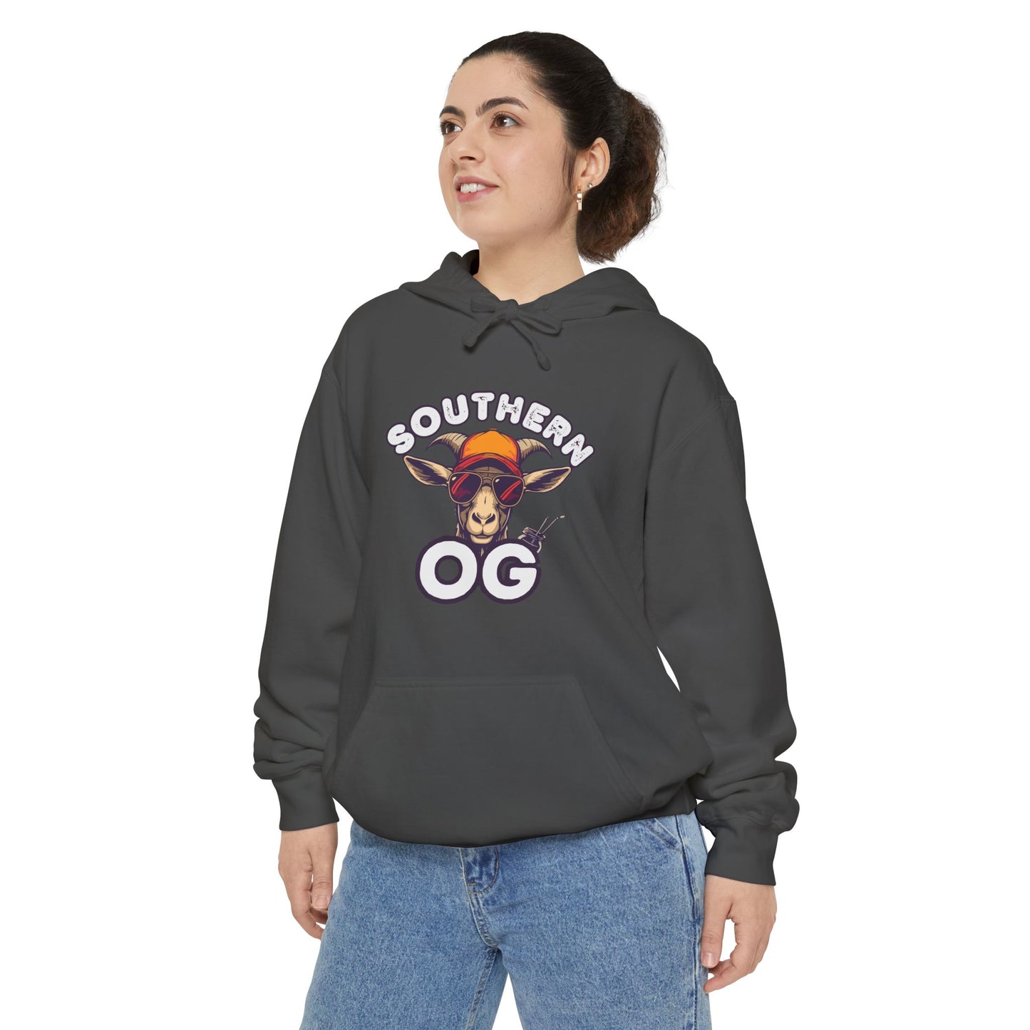 Southern OG Hoodie — Retro Sunset Bull Skull Graphic Pullover