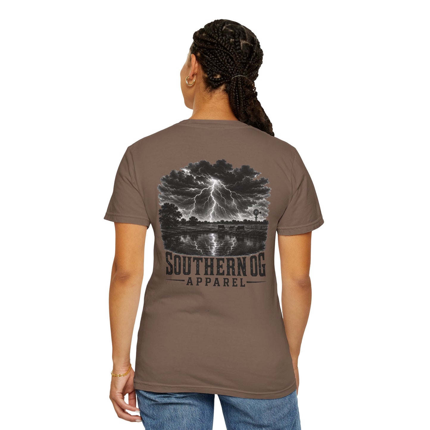 Southern OG Lightning T-Shirt — Storm Scene Graphic Tee
